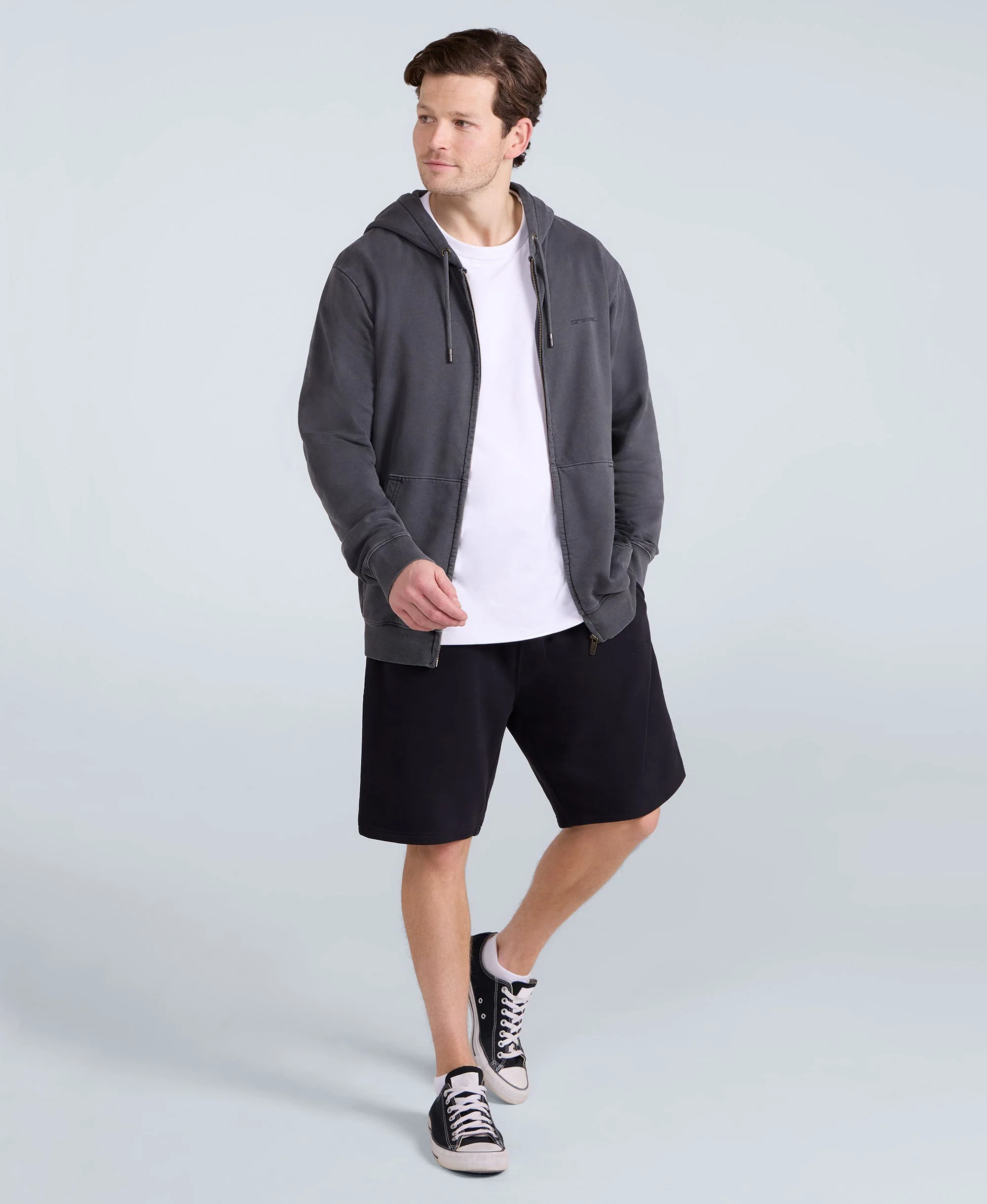 Woody Mens Zip Hoodie - Charcoal - Image 2