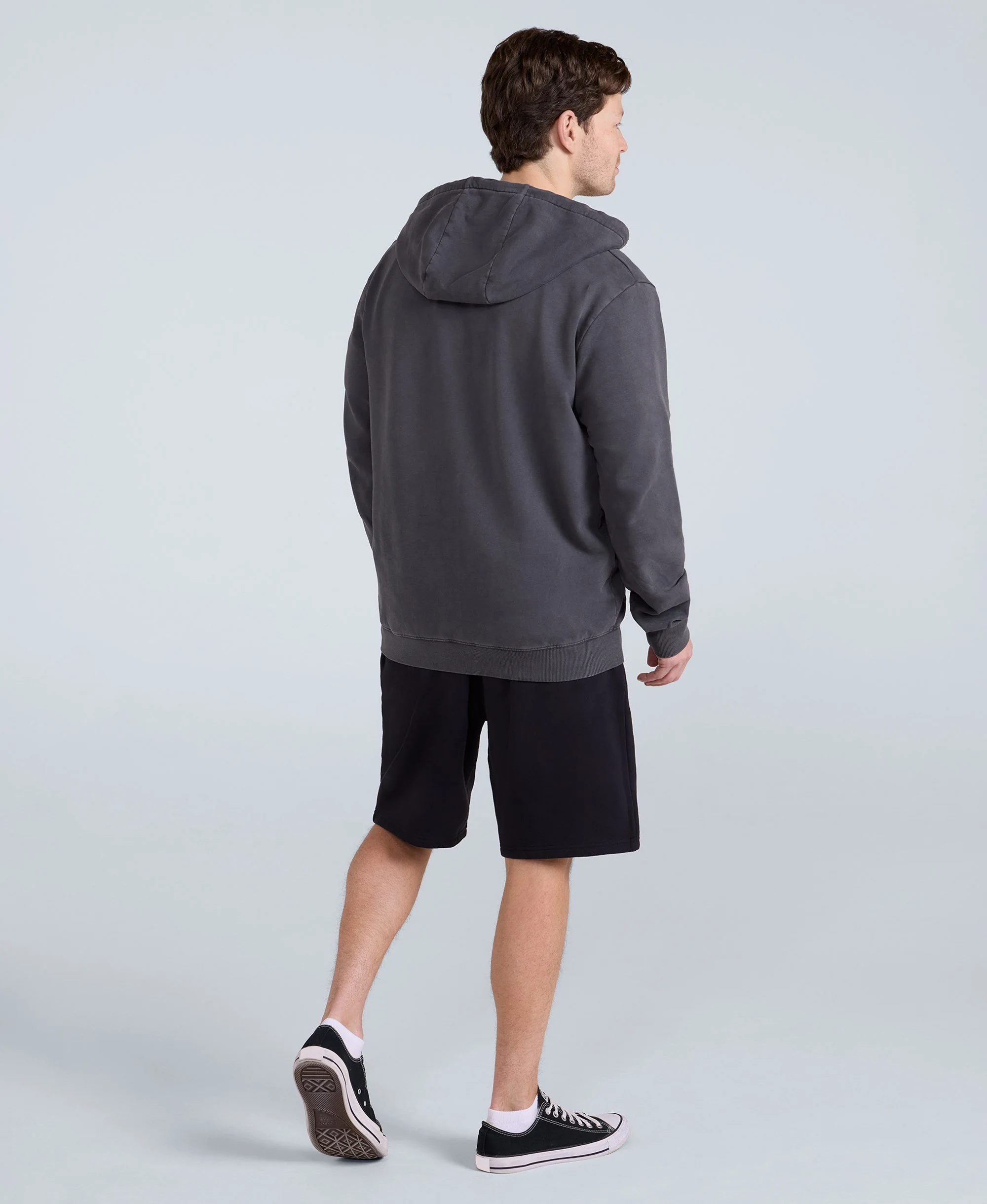 Woody Mens Zip Hoodie - Charcoal - Image 4