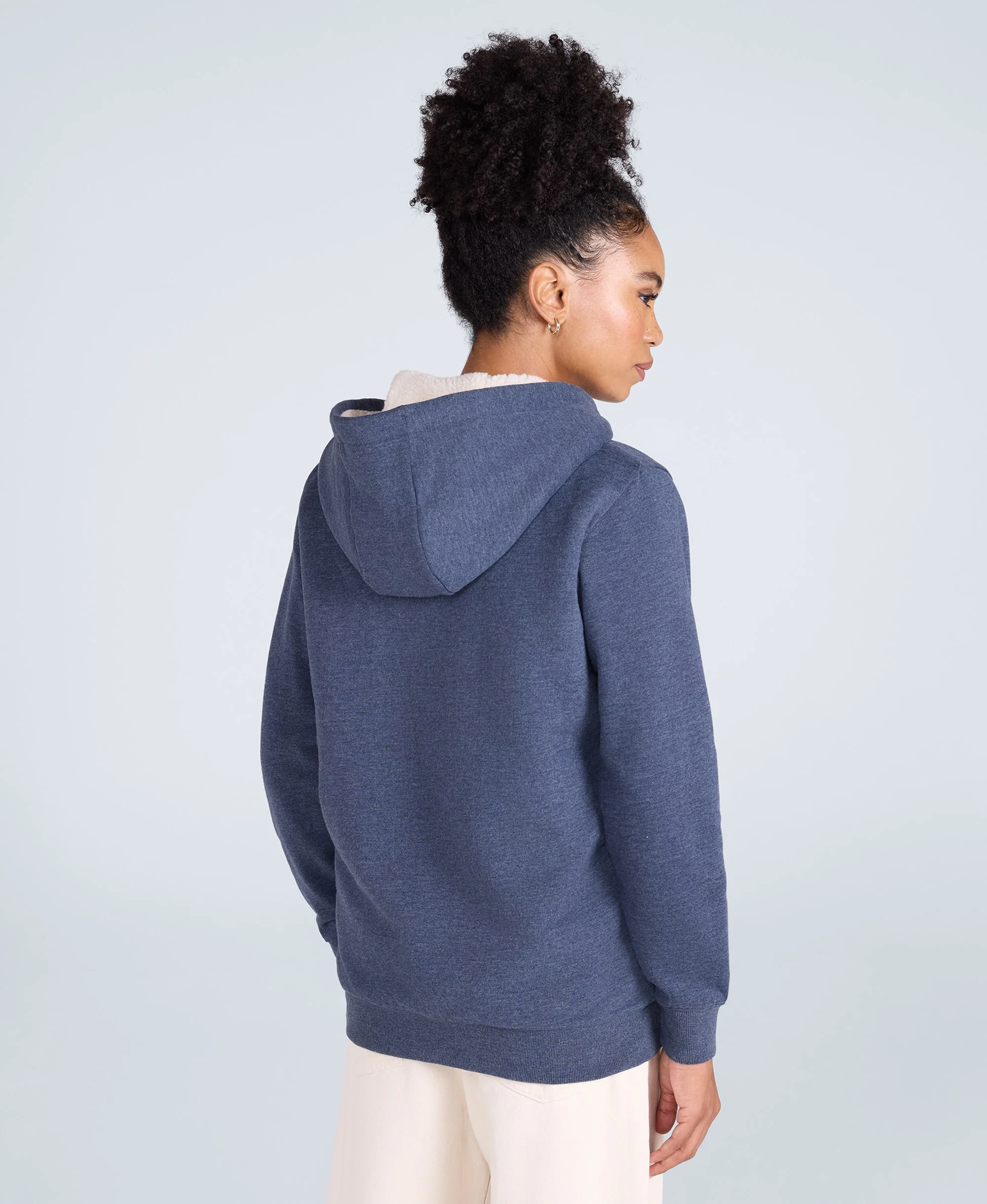 Zuri Womens Hoodie - Dark Blue - Image 4